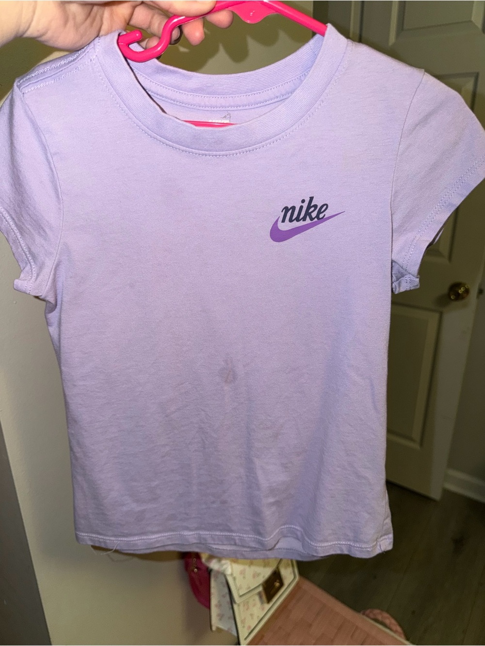 Nike Lavender Short-Sleeve Tee with Purple Logo